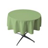 BROWARD LINENS Small Tablecloth Polyester Round 36 Inch (Sage)