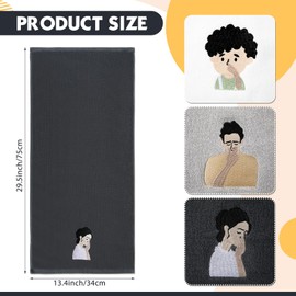 SmoothNovelty 3 Pcs Hand Towels for Bathroom Warm Family Embroidered Decorative Towel 100% Cotton Soft Absorbent Preppy Bathroom Kitchen Decor Bridal Shower Wedding Gift, 13.4 x 29.5 Inch