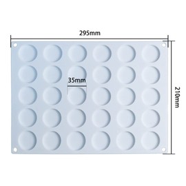 PORXFLY 30 Cavity Silicone Mold Pad for Wax Seal and 96 PCS Transparent Double-Sided Adhesive Sticky Dots Craft Waxing for Sealing Wax,DIY Craft,Letter,Wedding Invitations