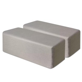 Couch Arm Rest Pillow, Leatharie Armrest Cushion, High Density Foam Armrest Cushion, Removable & Washable Rectangular Headboard Elbow Support for Armchair Sofa Bed,Light Gray-2pcs,5.9x5.9x19.7"