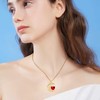YONVUN Crystal Zircon Moon Heart Pendant Crescent Necklace | Plated
