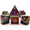 HAOMEJA Metal Dice DND Dragon Set 7 Role Playing Dice