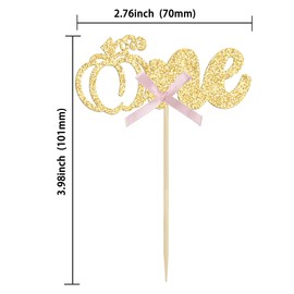 24 piezas de decoración de calabaza, una magdalena, cinta rosa, purpurina para otoño, calabaza, primer cumpleaños, baby shower, primer cumpleaños, Acción de Gracias, decoración de pasteles