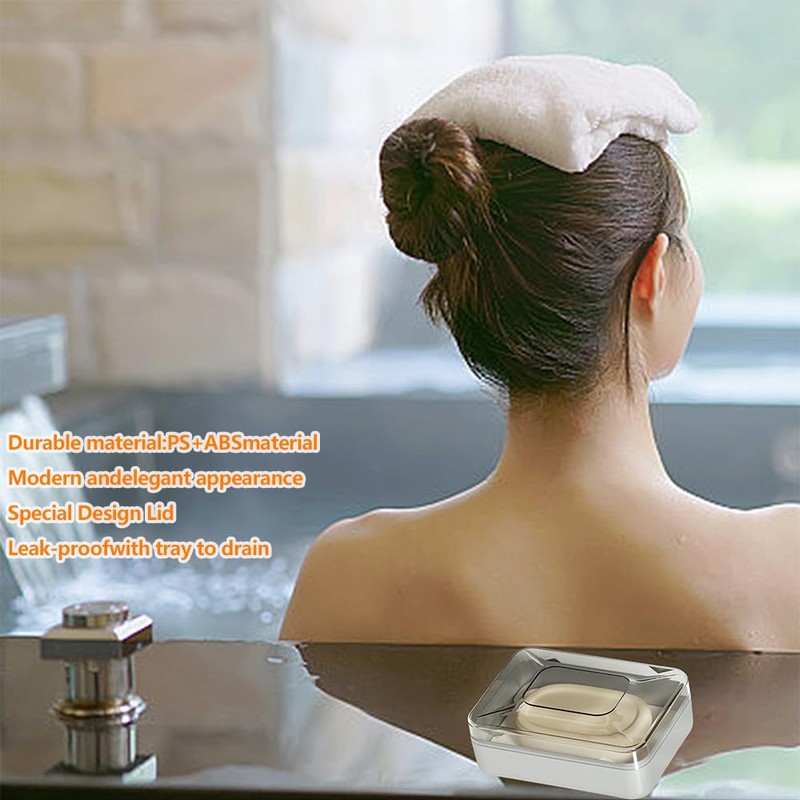 Sbomi Double Layer Removable Soap Dish, Soap Dish with Drain