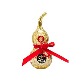 Hecho a Mano de Aleación Colorida Buena Suerte Wu Lou/Hu Lu/Calabaza/Cucurbit para la Riqueza Estatua Pacífica Charm Amuleto Decoración del Hogar Regalo (Pequeño) TQ177