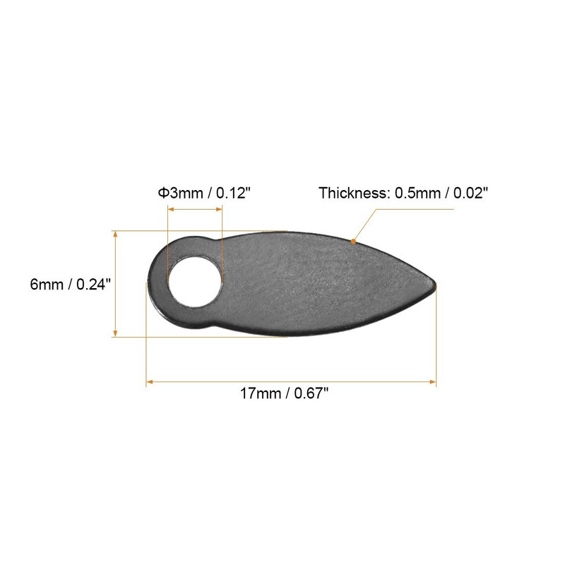 sourcing map Set of 30 frame knobs, metal teardrop shape
