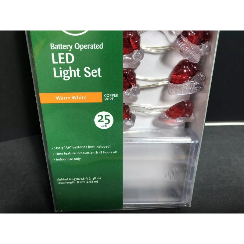 Winter Wonder Lane 3 Sets Battery op LED Santa Hat