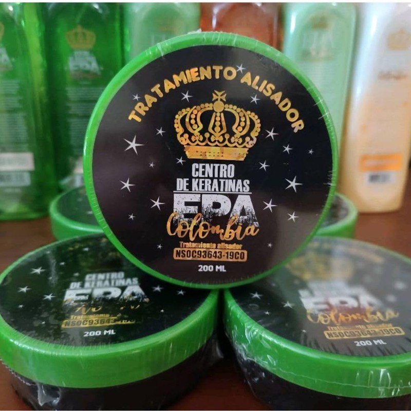 Keratina Epa Colombia (1 Pack) para Alisar el Pelo (Verde/Green)