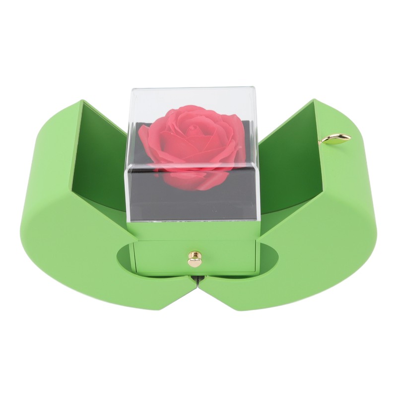 Rose Jewelry Box Apple Rose Shape Acrylic Jewelry Gift Box