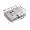 Ranbo Heavy Duty 180 Degree Shower Glass Door Hinge, Solid