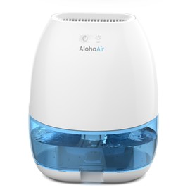 AlohaAir Dehumidifiers for Home, 34 oz Small Dehumidifier for Room, Quiet Dehumidifiers for Bathroom, Bedroom, RV, Closet with Auto Shut Off, 7 Colors Night Light