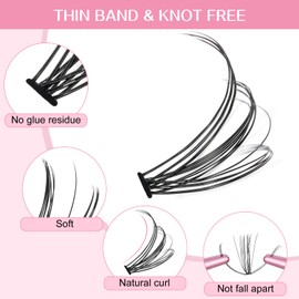 Pack of 280 Individual DIY Eyelashes for Eyelash Extension Cluster Individual Lashes 10+20-C-9–15Mix