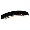 France Luxe Classic Rectangle Barrette - Black