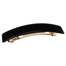 France Luxe Classic Rectangle Barrette - Black