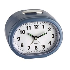 TFA Dostmann Elektronischer Wecker, 98.1080, Retro-Design, mit Weckalarm, Hintergrundbeleuchtung, batteriebetrieben, blau, (L) 105 x (B) 62 x (H) 85 mm