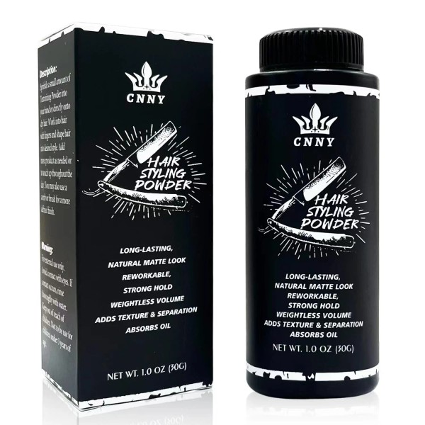Crownnaturally CNNY Hair Styling Powder for Men - 1oz/30g Fluffy