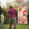 Carnival Toss Game Banner, Circus Clown Pattern Backyard Throwing Game