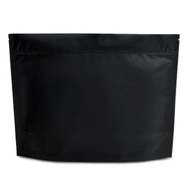 PouchWorth 50 Pieces Matte Black 12"x9"x4" Ziplock Pouch ASTM-D3475 Standard Child Resistant Exit Bags