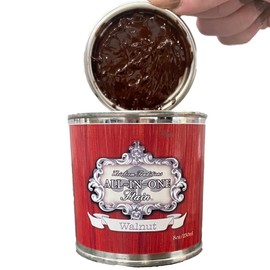 All-in-ONE Gel Stain, No Sanding or Sealer Needed, Oil Based for Interior/Exterior use - Walnut (Rich Brown with red Undertones), Pint