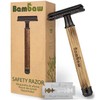 Double Edge Safety Razor Black | Bamboo Handle| Safety Razor