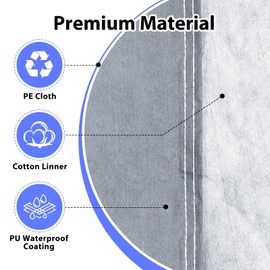 Half Car Cover SUV, Top Cover for Windshield & Sunroof Protection with Cotton Liner, Hail Protector Car Cover Waterproof All Weather for Snow, Sun,Rain,Dust,Size L