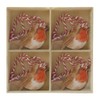 Set of 8 Wooden Christmas Robin Tree Decorations 2694