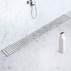 SaniteModar 36-inch Linear Shower Drain with Removable Square Hole Panel by Using Brushed 304 Stainless Steel Process, Linear Drain with Adjustable Feet and Hair Strainerâ¦â¦â¦â¦â¦â¦