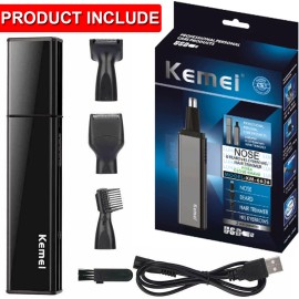 Kemei All-In-1 Electric Ear Beard Nose Hair Trimmer Eyebrow Remover Shaver Clippers US