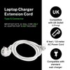 UK Power Adapter Extension Cable 1.8m/6ft for MacBook Apple Chargers,