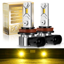 BORDAN H8 LED Fog, Explosive Light, Yellow/Yellow, Compatible with Latest Vehicle Inspections, Fan Included, Improved Heat Dissipation, DC9-40V, IP68 Waterproof, Condensation Resistant, Built-in