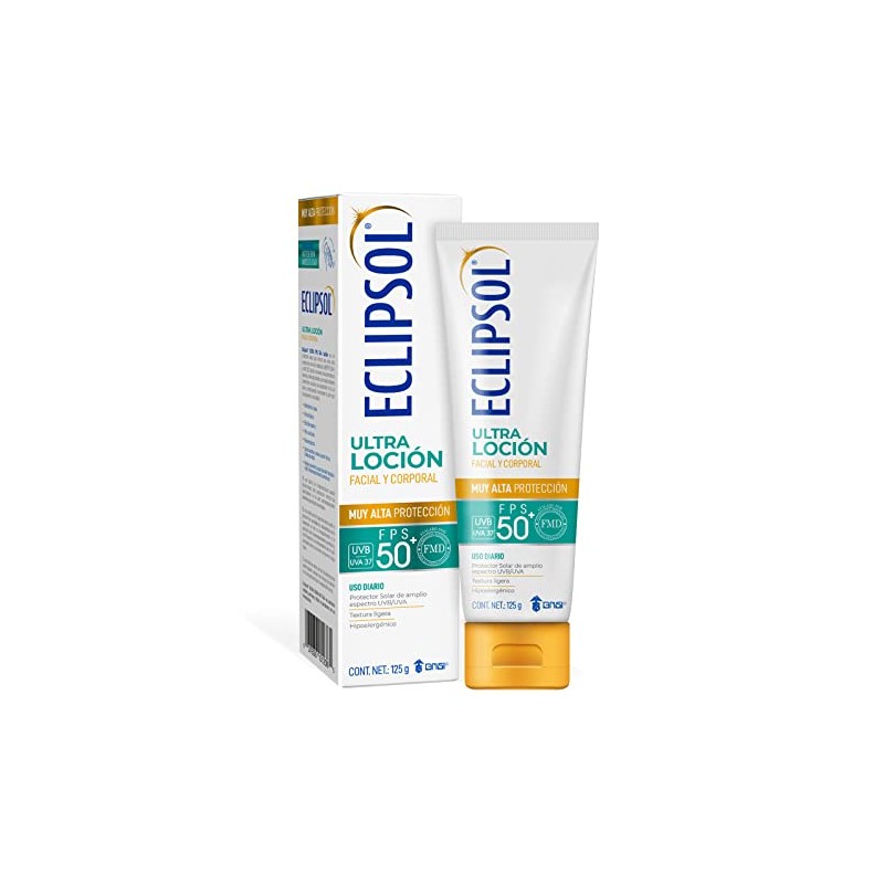Eclipsol Ultra Loción Protector Solar Facial y Corporal FPS50+, Hipoalergénico,