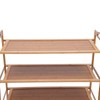 YINZINR 4-Tier Bamboo Shoe Rack, Brown, 18"W x 18"L x