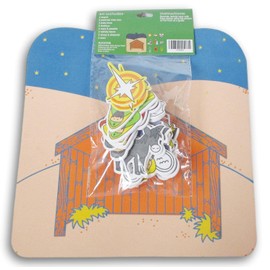 Nativity Scene Activity -Arrange Stable with Mary, Joseph, Baby Jesus, Wisemen, Shepherd, Star, Angel - Christmas Crafts Foam - 20 Pieces - Set of 2 Nativity Scenes