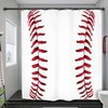 Yookeb Baseball Sports Bathroom Shower Curtain 60W by 71H Inch