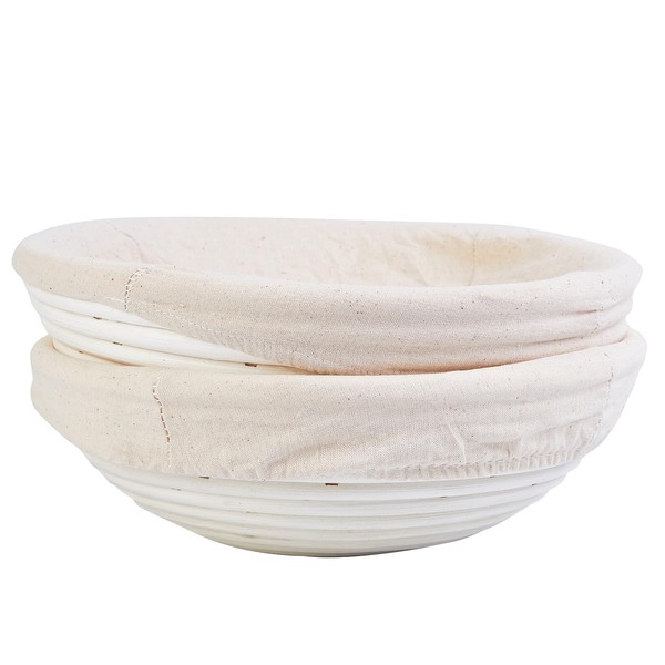 Bread Banneton Proofing Basket & Liner Dough Rising Rattan Handmade