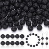 TINKRSTUFF 200pcs 10mm Rhinestone Beads for Crafting, Black Shiny Round