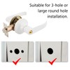 Door Latch with 3 Keys, Stainless Steel Door Lock Knob