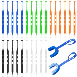 Kingdder 20 Pcs Football Mouth Guard Tether Only Universal Replacement Strap for Mouth Guard for Football Boxing Taekwondo Hockey Basketball Rugby Matches Helmet(Black, White, Blue, Green, Orange)