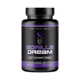 Gorilla Dream Deep REM Sleep & Recovery Formula 120 Capsules New BB: 02/2027
