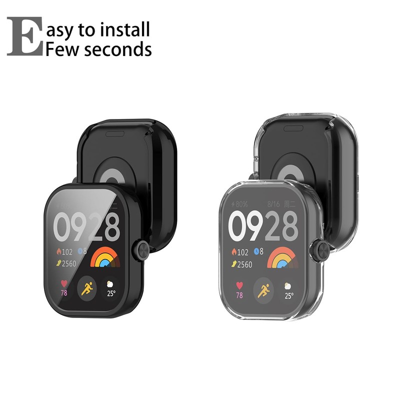 HOMTERN [2-Pack] Cases Designed for Redmi Watch 4, Soft TPU