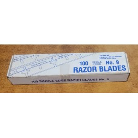 Razor No 9 Professional Single Edge Razor Blades USA , 100 Count box