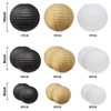 Pack of 15 Paper Lanterns, Round Lampshade, Paper Lantern, Colourful