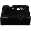 8" HankStar Large Black Ceramic Cigar Ashtray for Patio/Outdoor Use