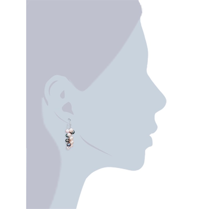 Valero Pearls Women's Earrings 925 Sterling Silver with Freshwater Cultured