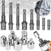 truee 14-piece socket spanner nut set, 6-piece socket adapter, 1/4,
