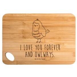 Mr. & Mrs. Panda Bamboo – Chopping Board Owl Satisfaction – Gift, Happy, Kitchen Board, Owl, Funny Word Game, Owl Decoration, Romantic, Saying Beautiful, Wooden Board