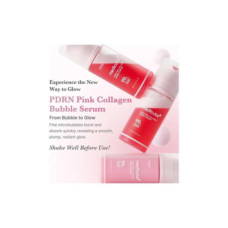 Medicube Pdrn Pink Collagen Bubble Serum Hydrating Face Serum for