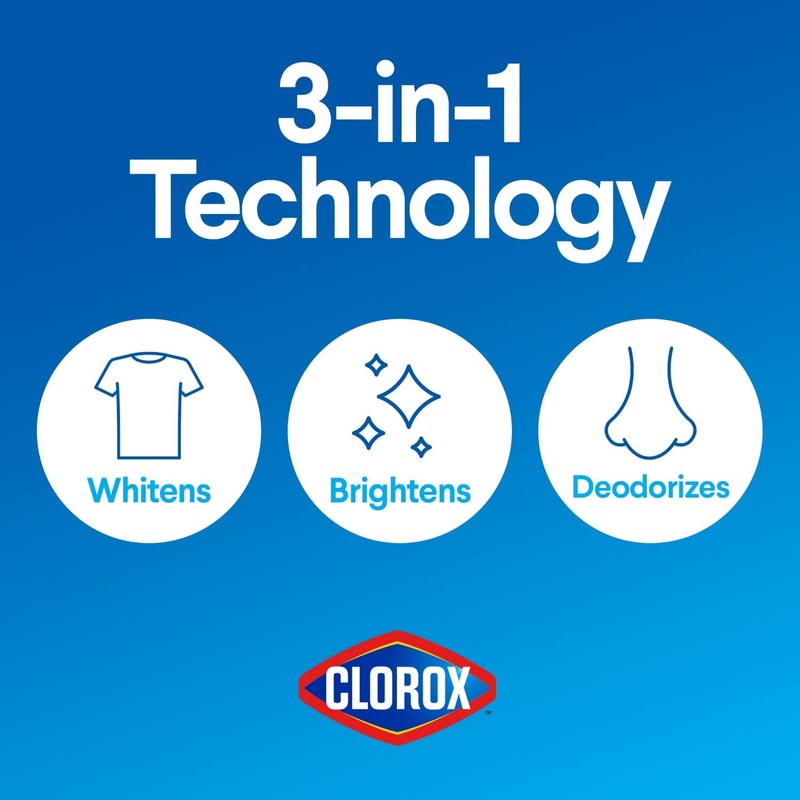 Clorox Splash-Less Bleach, Concentrated Formula, Clean Linen, 40 Ounce Bottle