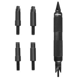 TYRWEEY Case Prep Multitool, Case Chamfer Deburring Tools for Reloading, Primer Pocket Reamers and Cleaners for Removing Crimps(Black)