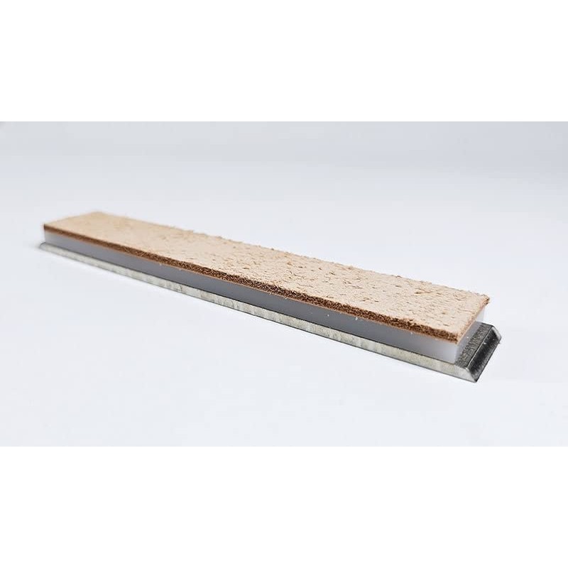 Jende 1x6 Rough Cow Leather Strop-5mm acrylic Mounted-fits to Jende